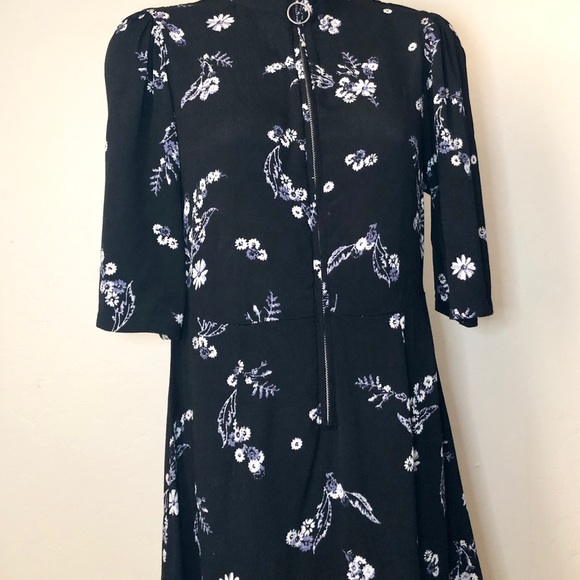 Black Floral Dress XS - Picture 4 of 6